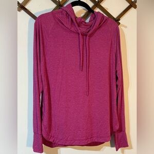 90 Degree by Reflex Long Sleeve Hoodie fuchsia Heathered Size X-Large NWT
